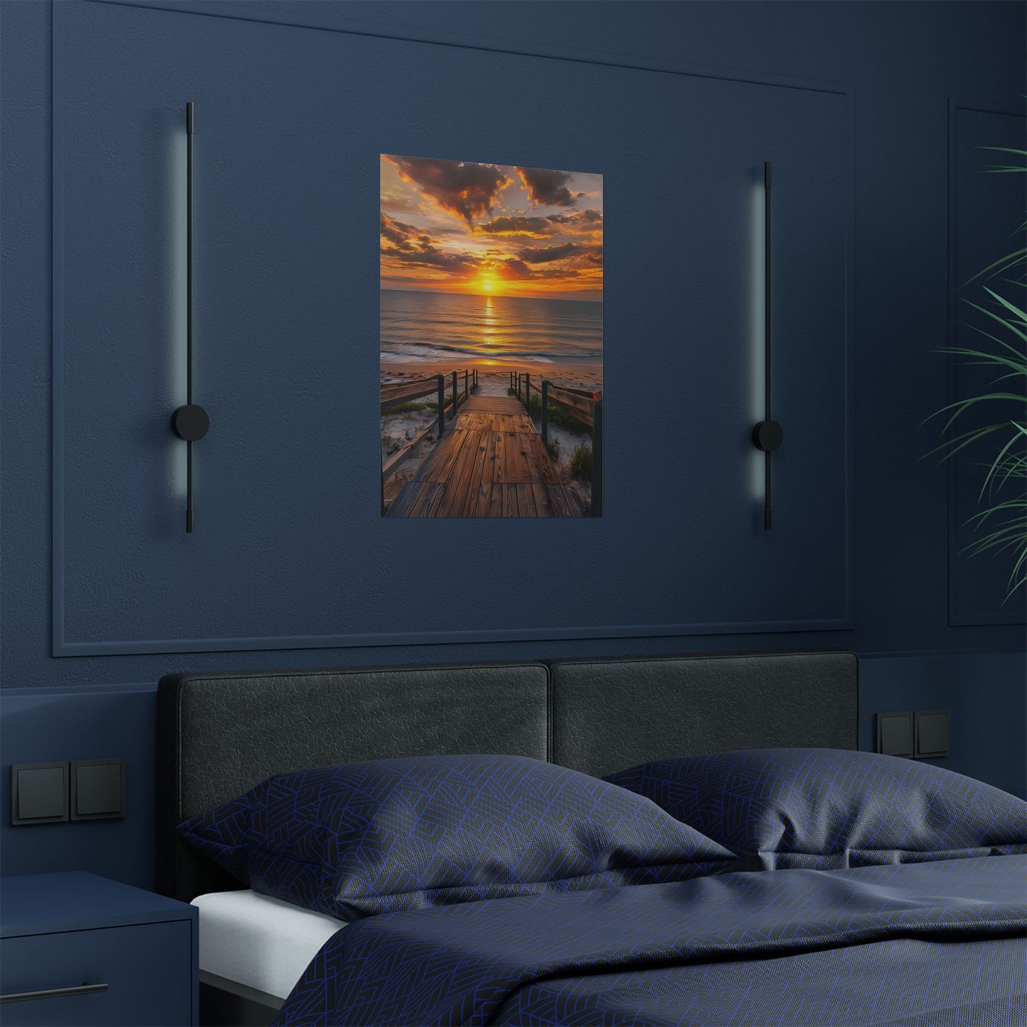 Flagler Beach Sunrise "Lucky 13th" Satin Posters(300gsm)