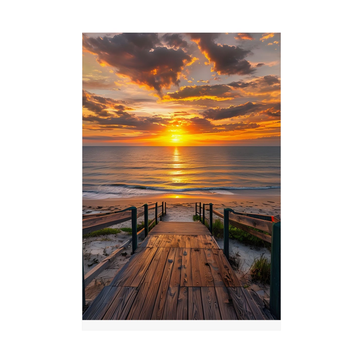 Flagler Beach Sunrise "Lucky 13th" Satin Posters(300gsm)