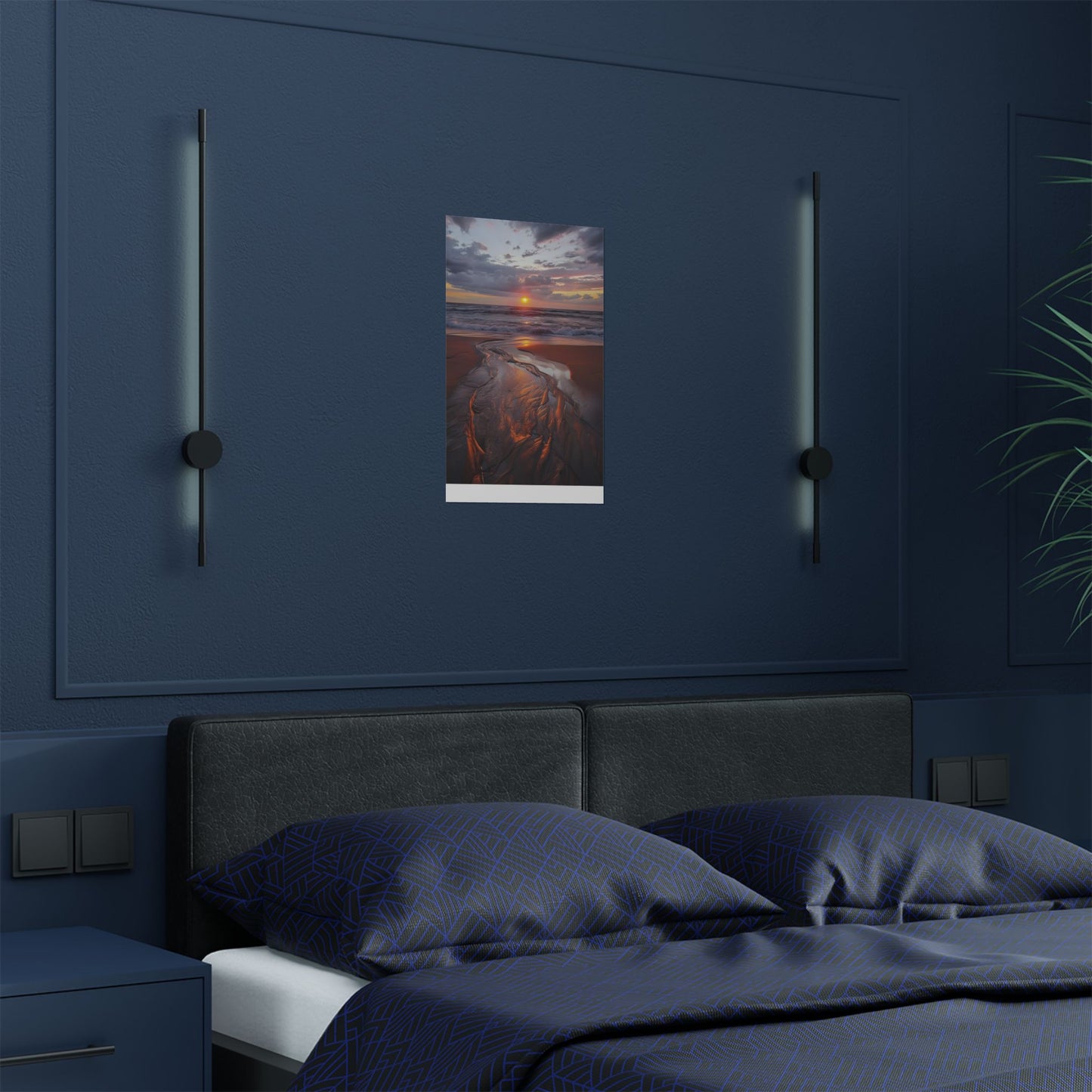 Flagler Beach FL Sunrise "Reflection" Satin Poster (300gsm)