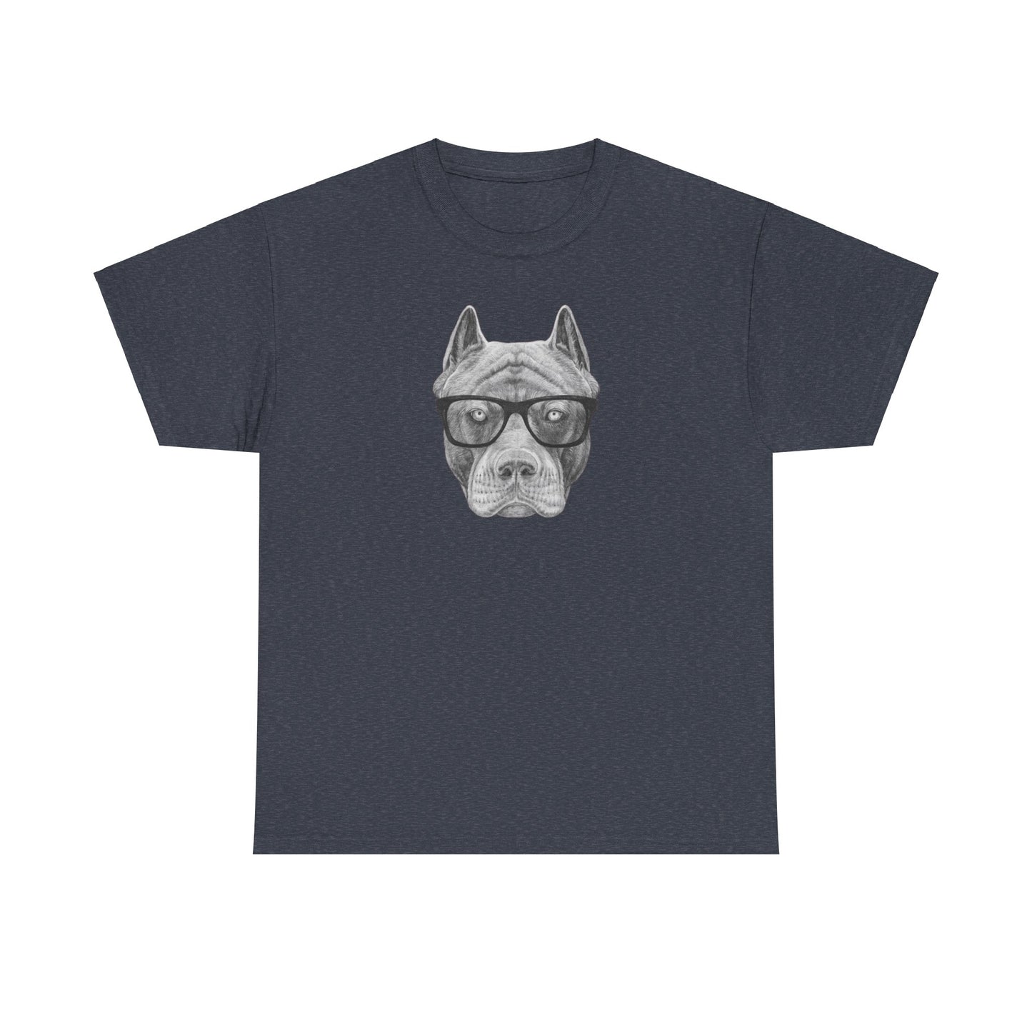 Hipster American Staffordshire Terrier/ Pit Bull Unisex Heavy Cotton Tee