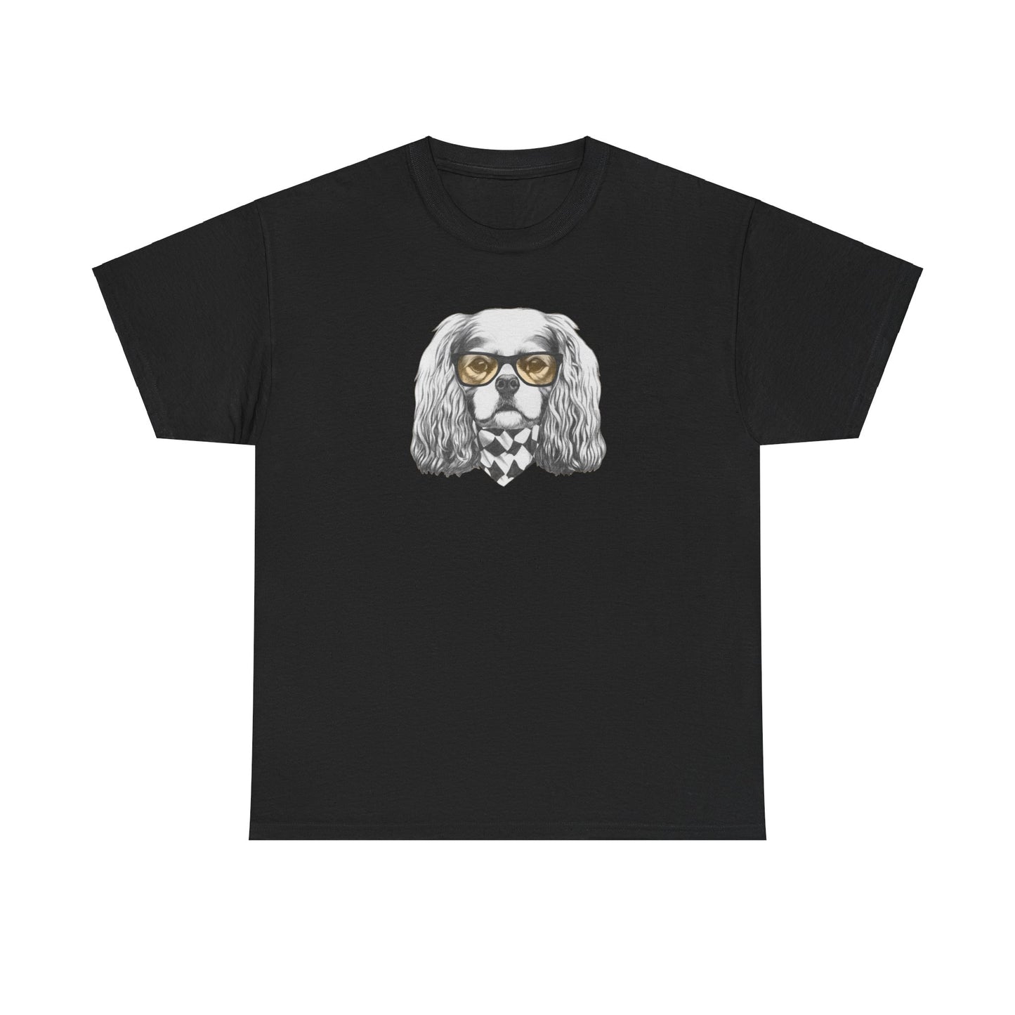 Hipster CAVALIER KING CHARLES SPANIEL Unisex Heavy Cotton Tee