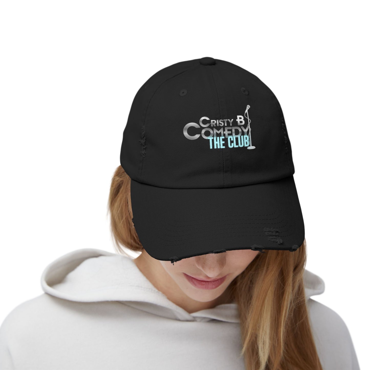 Cristy B Comedy "The Club" Unisex Distressed Cap