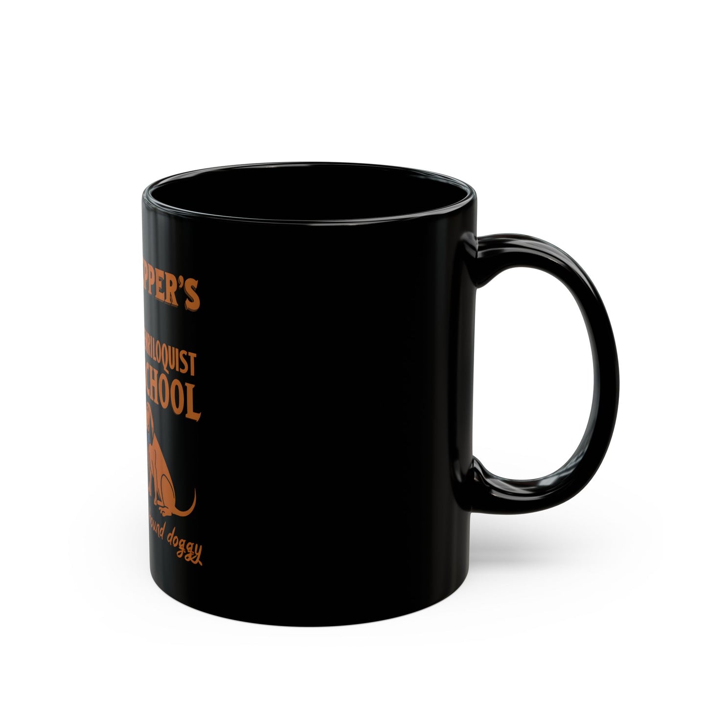 Best In Show "Harlan Pepper's Ventriloquist School" Black Mug (11oz, 15oz)