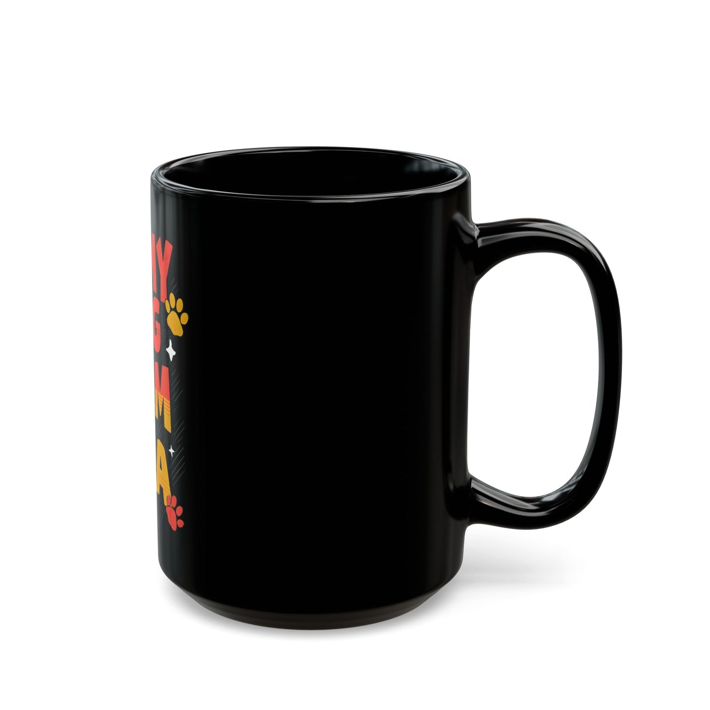 "In My Dog Mom Era" Black Mug (11oz, 15oz)