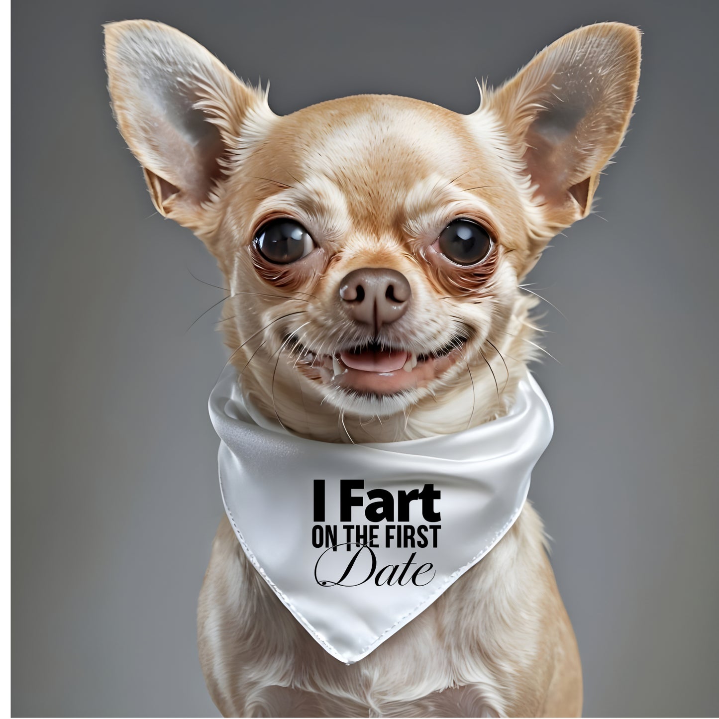 Funny Pet Bandana "I Fart On The First Date"