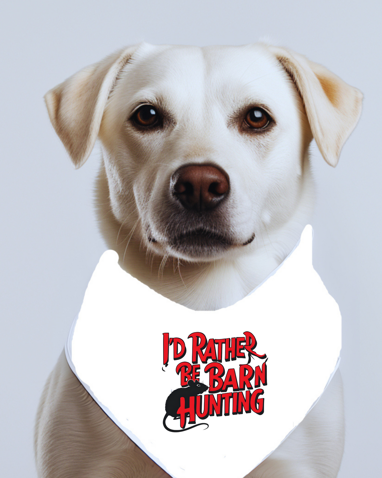 Funny Barn Hunt Pet Bandana "I'd Rather Be Barn Hunting"