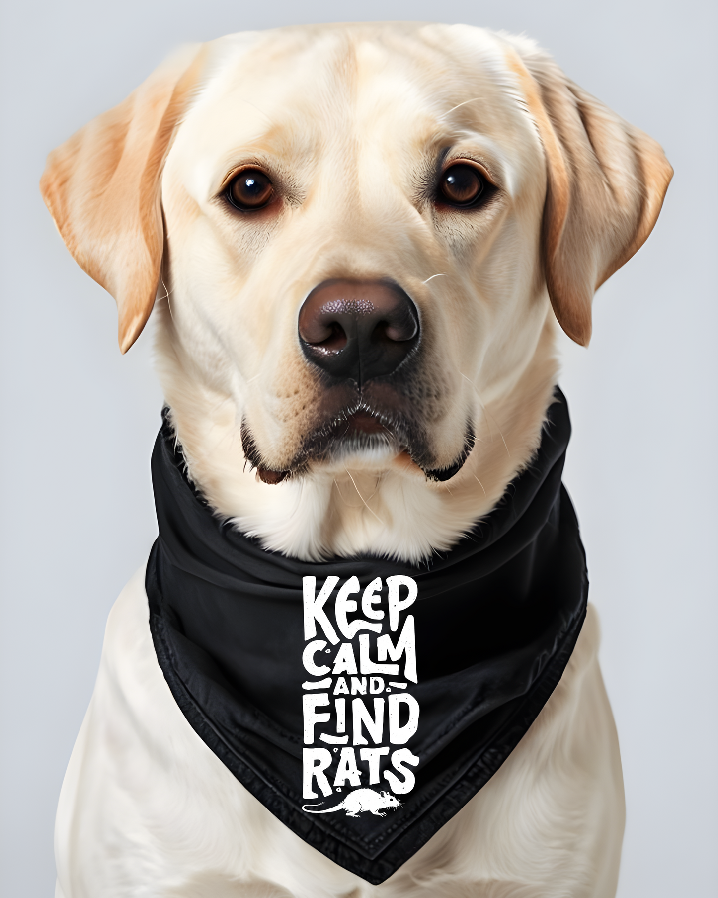 Funny Barn Hunt Pet Bandana "Keep Calm And Find Rats"