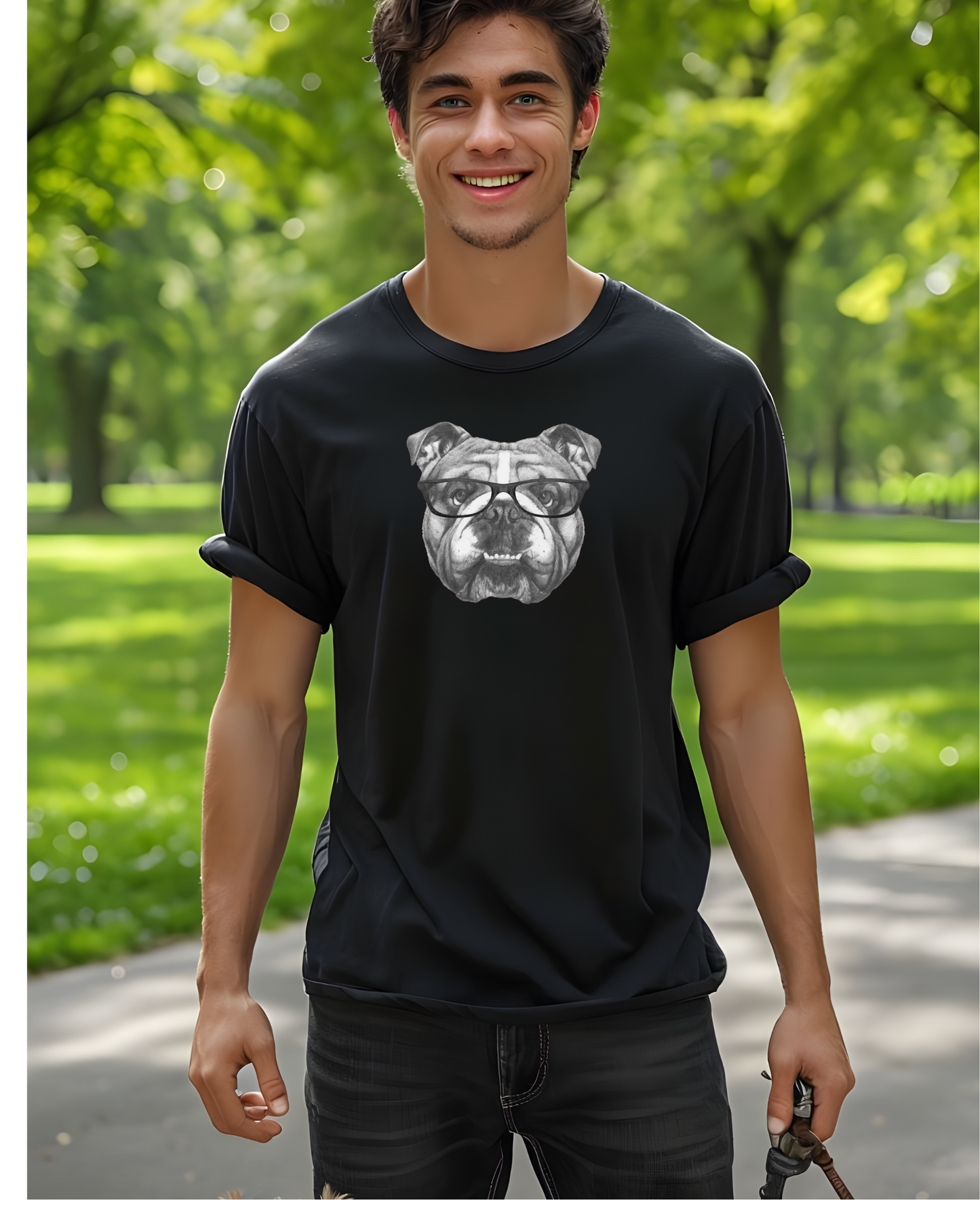 Hipster BULLDOG Unisex Heavy Cotton Tee