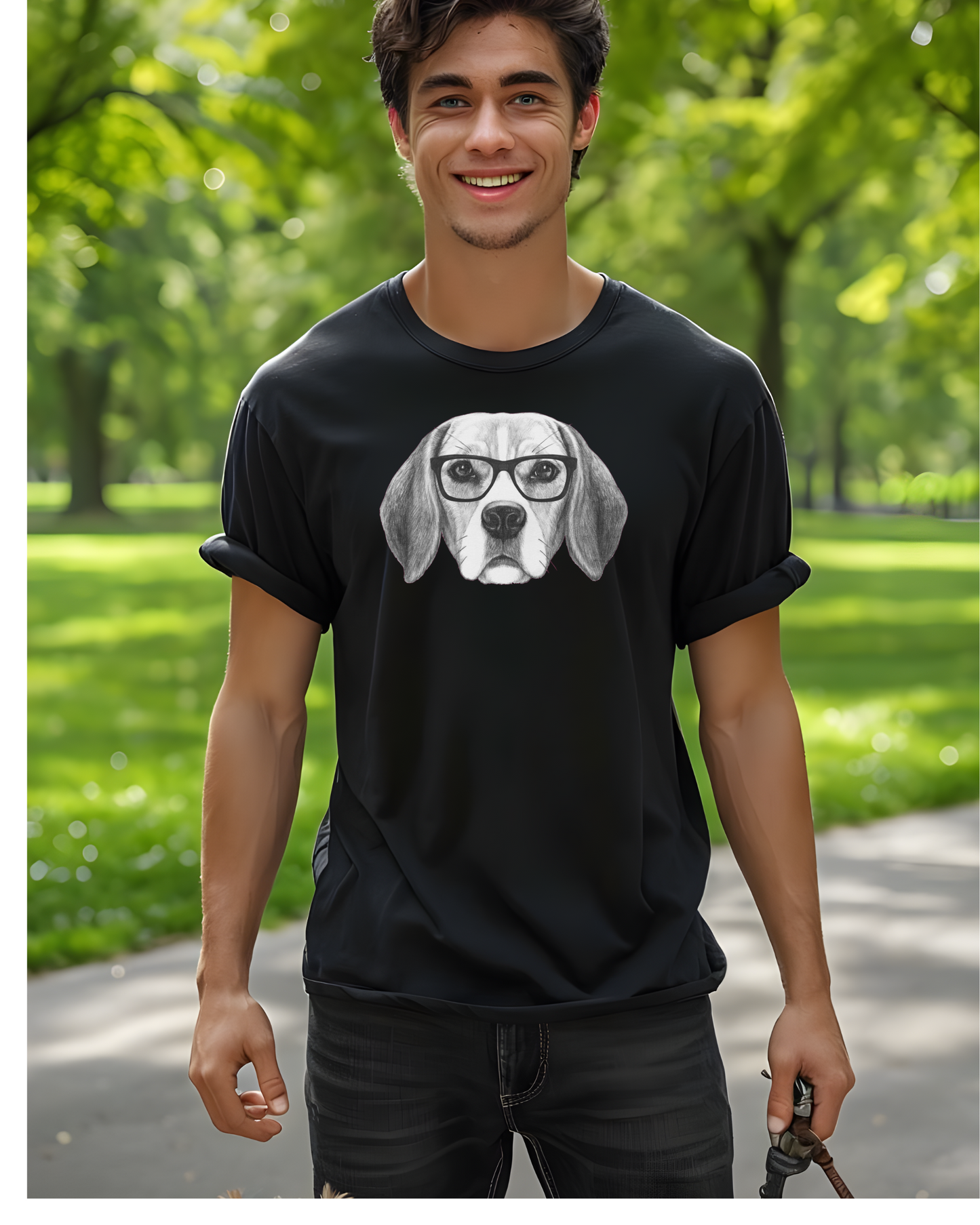 Hipster BEAGLE Unisex Heavy Cotton Tee