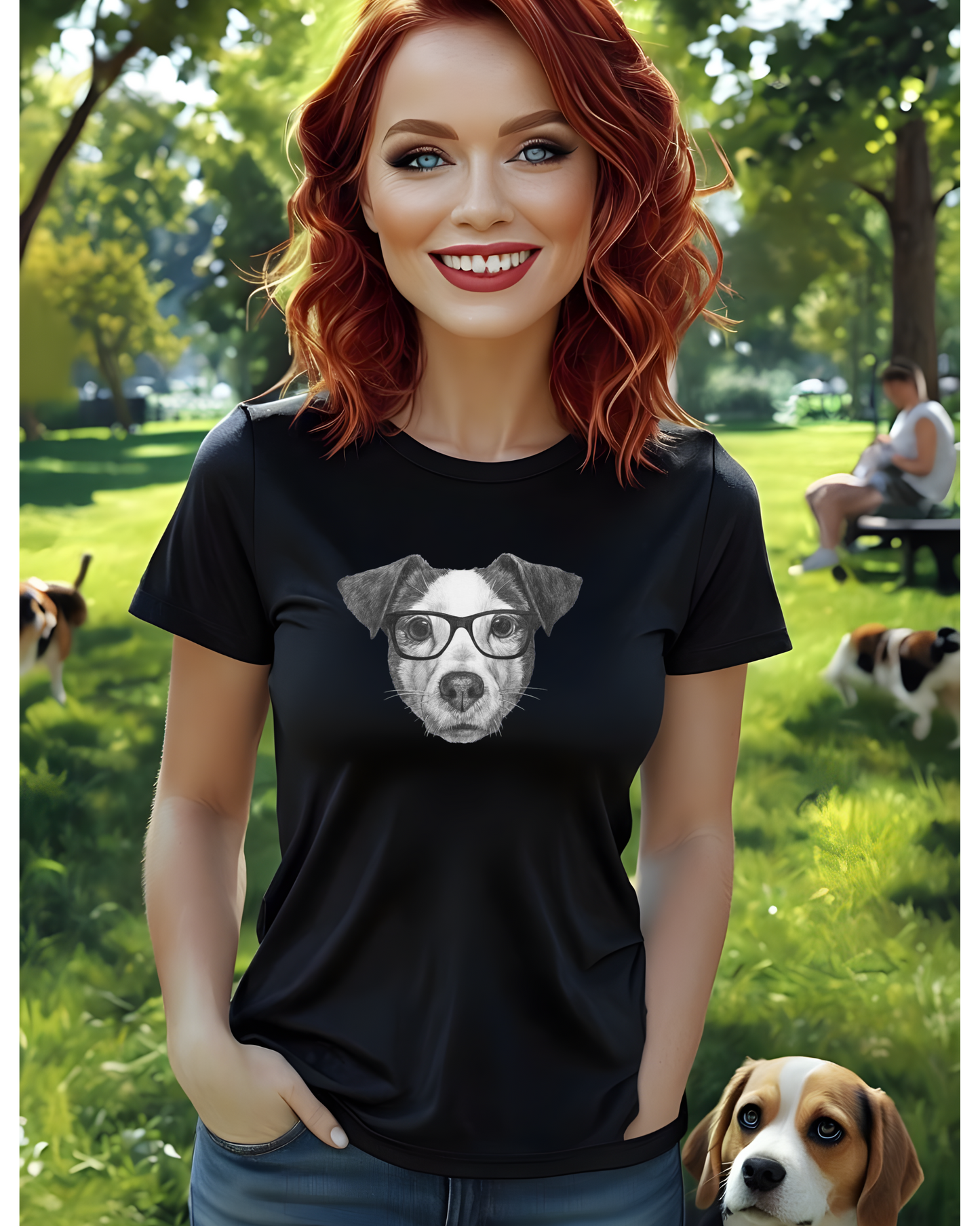 Hipster JACK RUSSELL TERRIER Unisex Heavy Cotton Tee