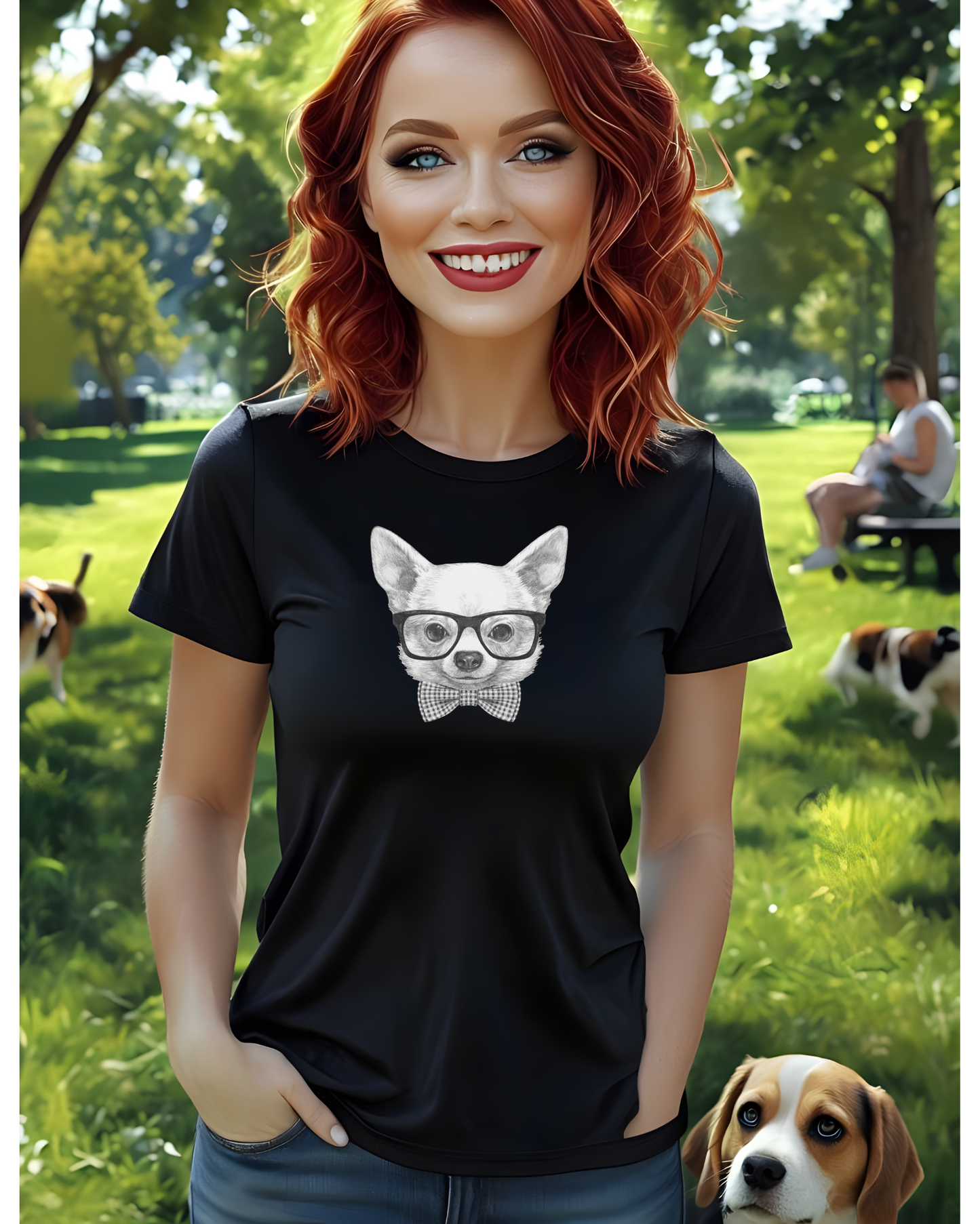 Hipster CHIHUAHUA Unisex Heavy Cotton Tee