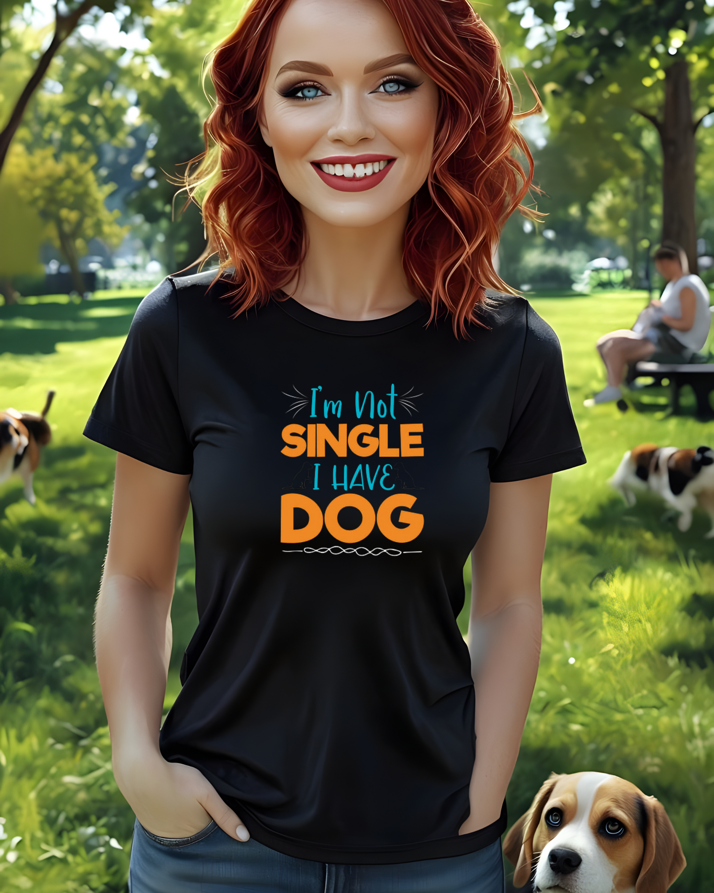 I’m Not Single I Have A Dog Unisex Heavy Cotton Tee