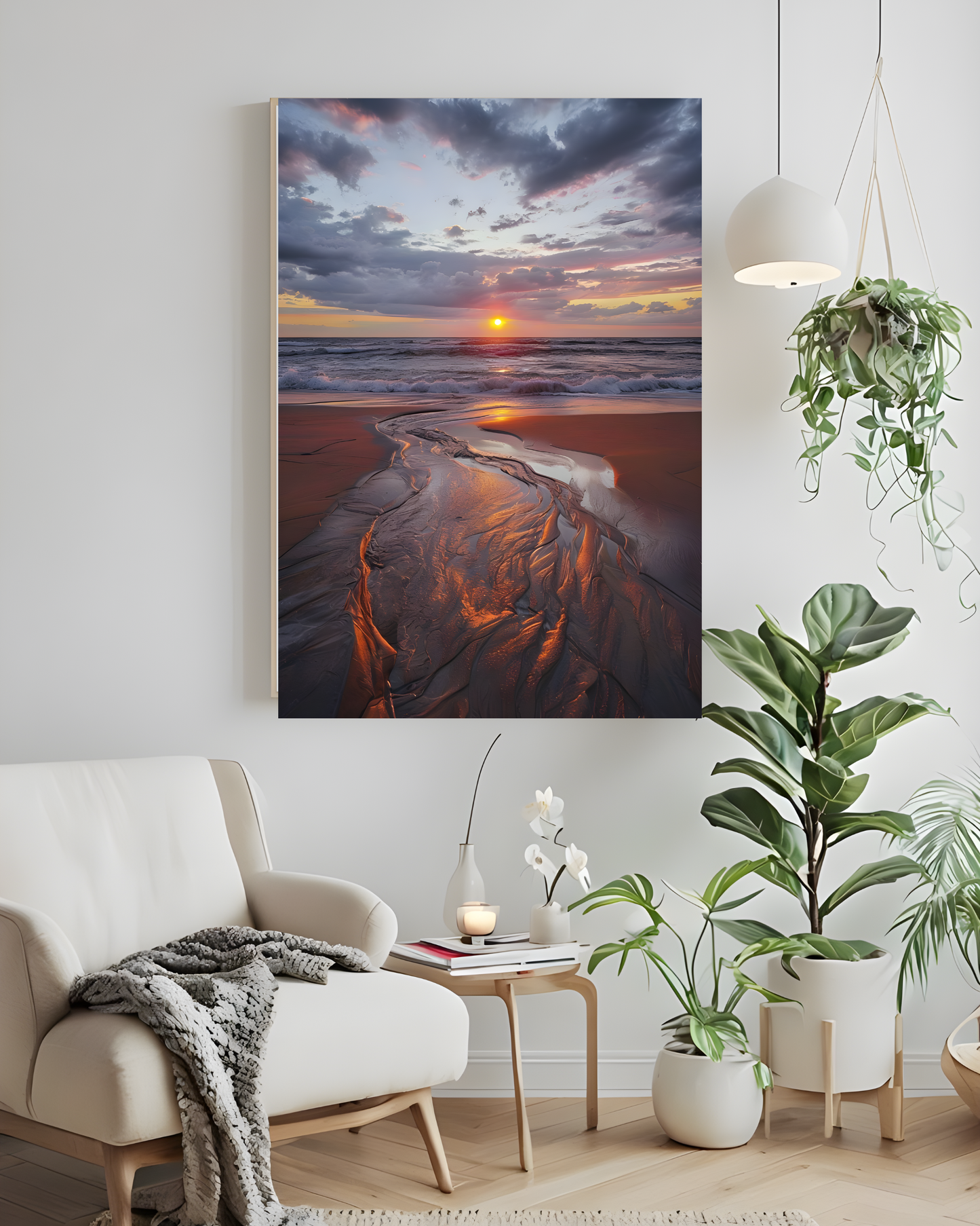 Flagler Beach FL Sunrise "Reflection" Satin Poster (300gsm)
