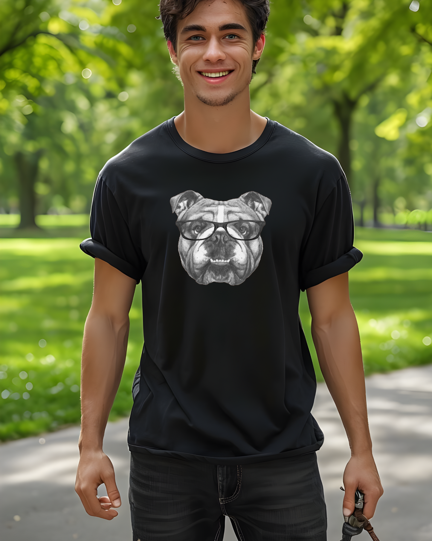 Hipster BULLDOG Unisex Heavy Cotton Tee