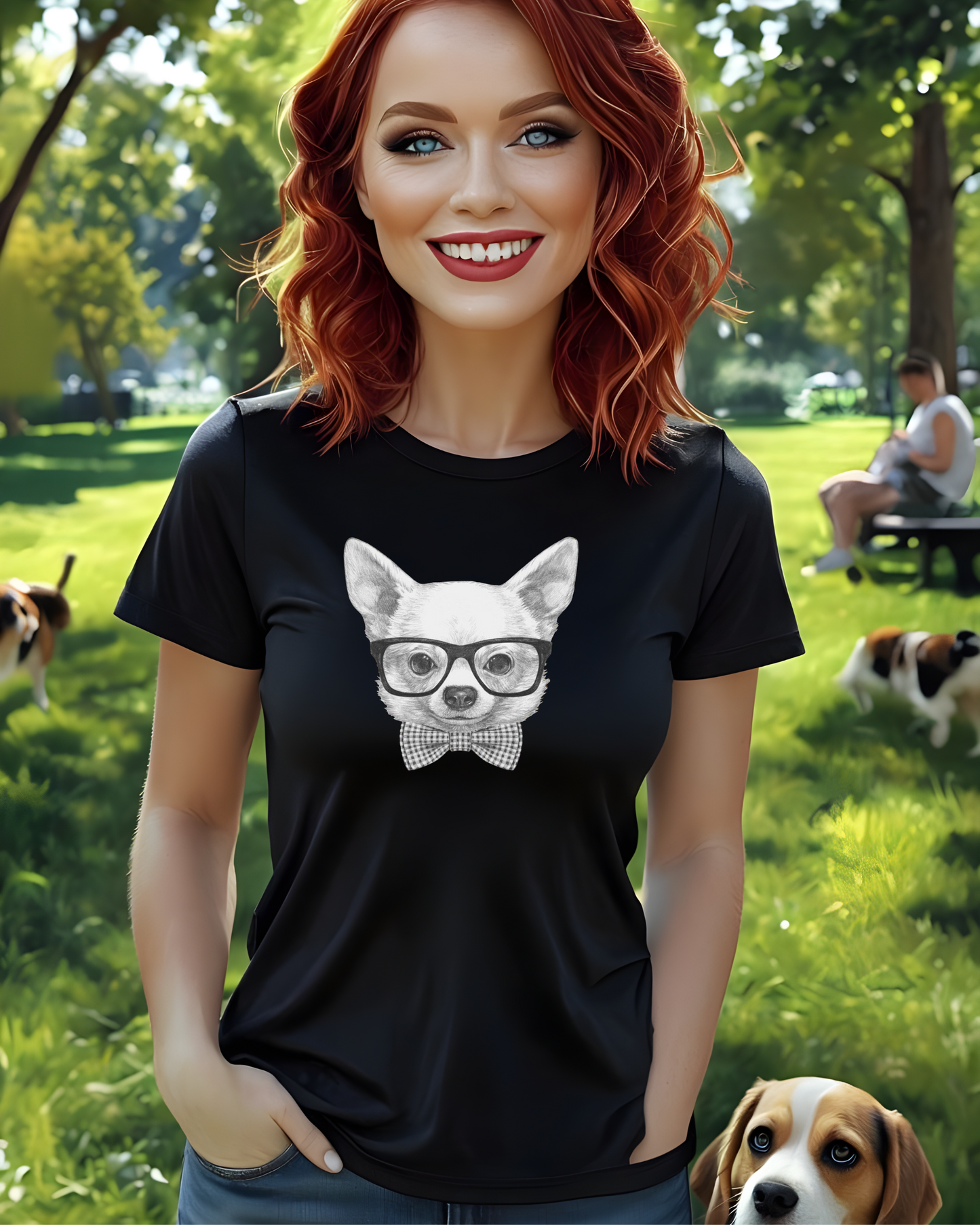 Hipster CHIHUAHUA Unisex Heavy Cotton Tee