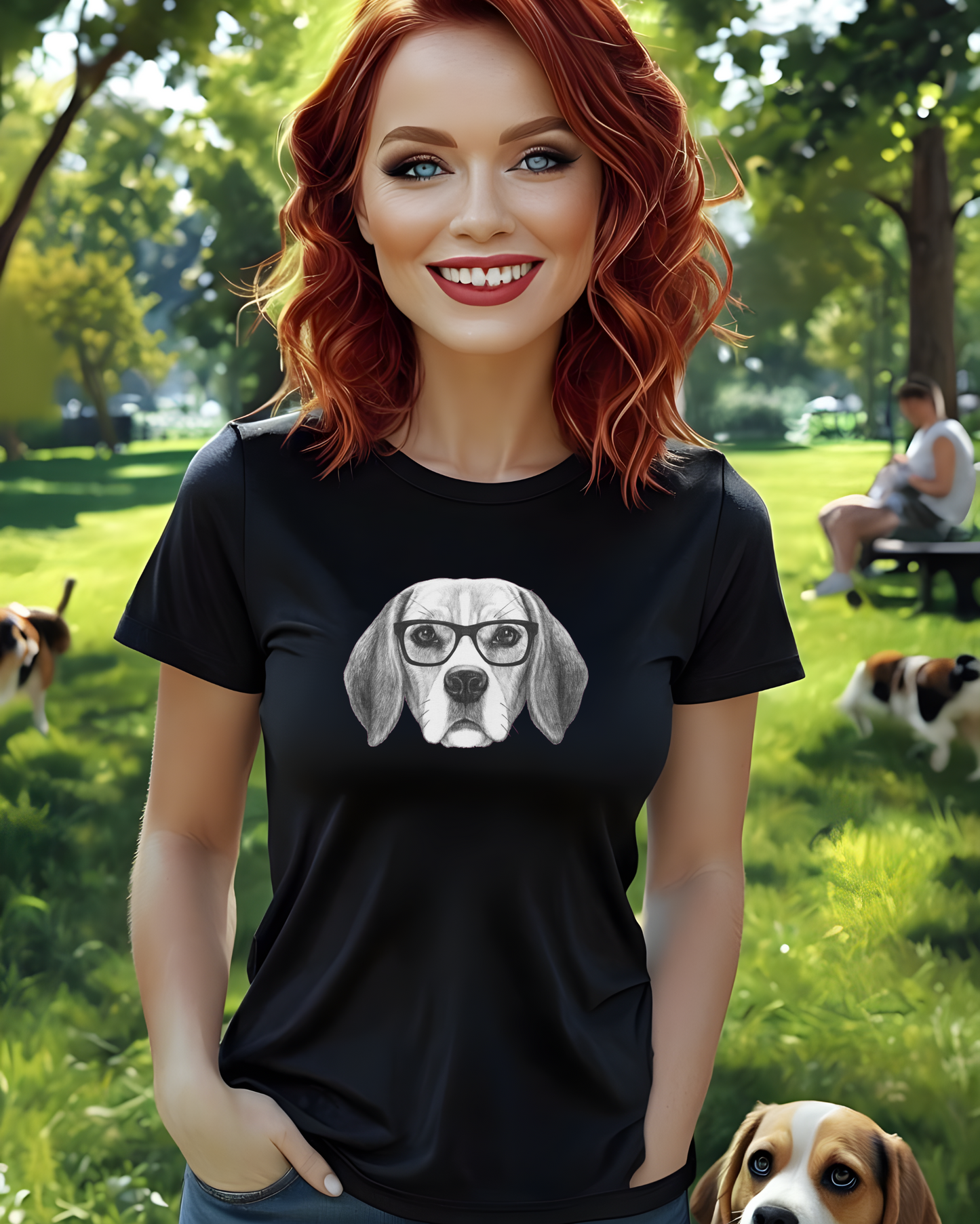Hipster BEAGLE Unisex Heavy Cotton Tee