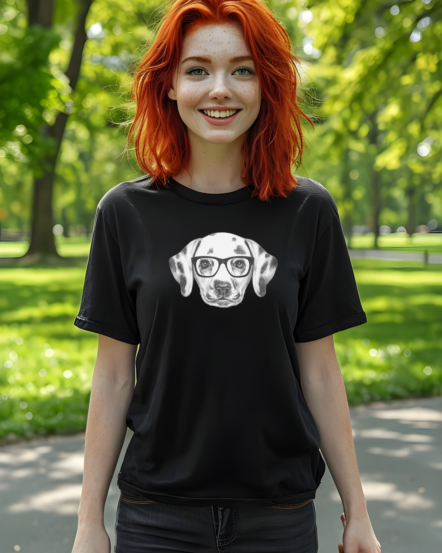 Hipster DALMATIAN Unisex Heavy Cotton Tee