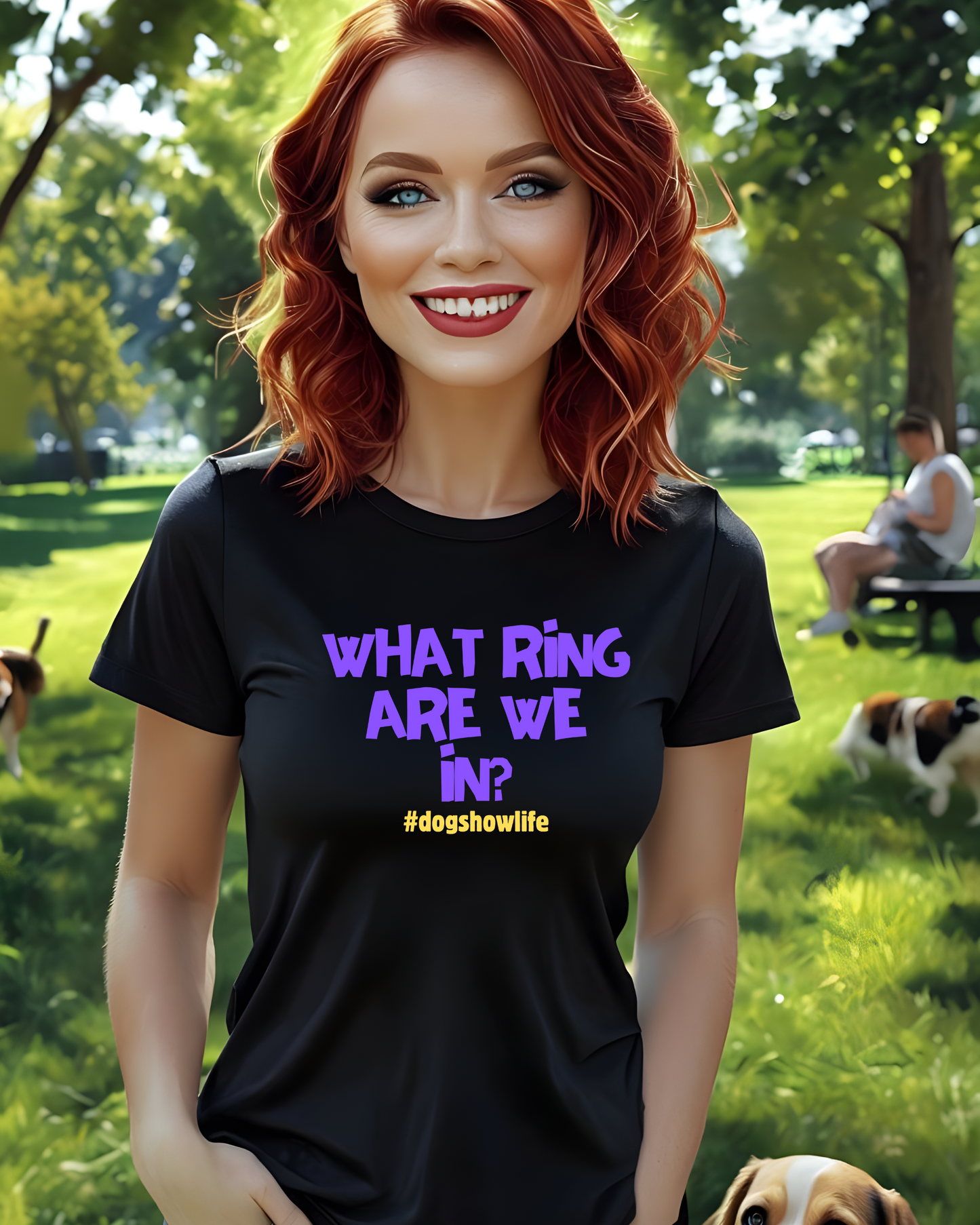 What Ring Are We In? Funny Dog Show Unisex Heavy Cotton Tee