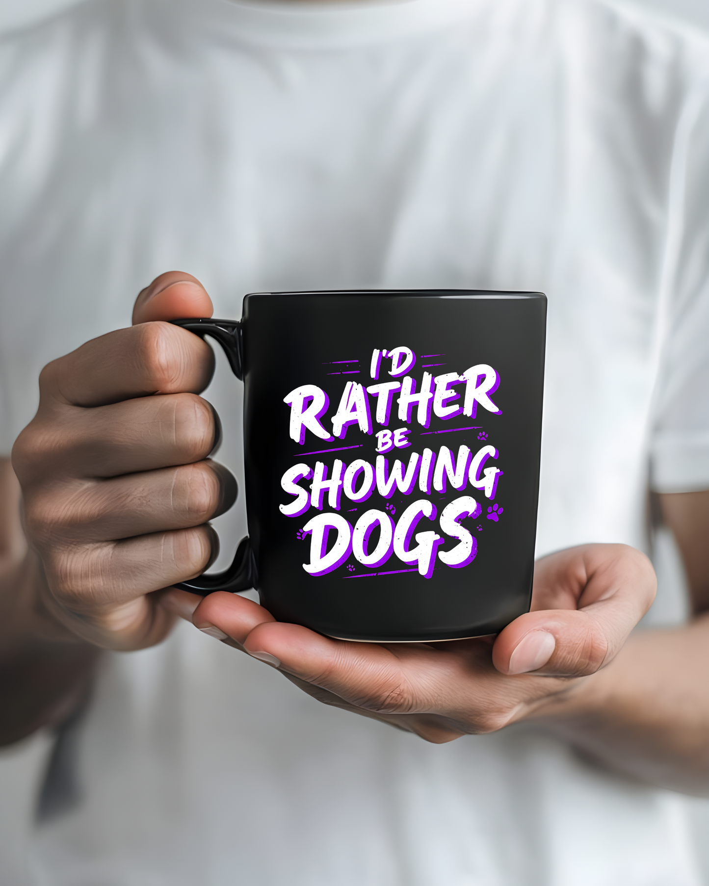 "I'd Rather Be Showing Dogs" Black Mug (11oz, 15oz)