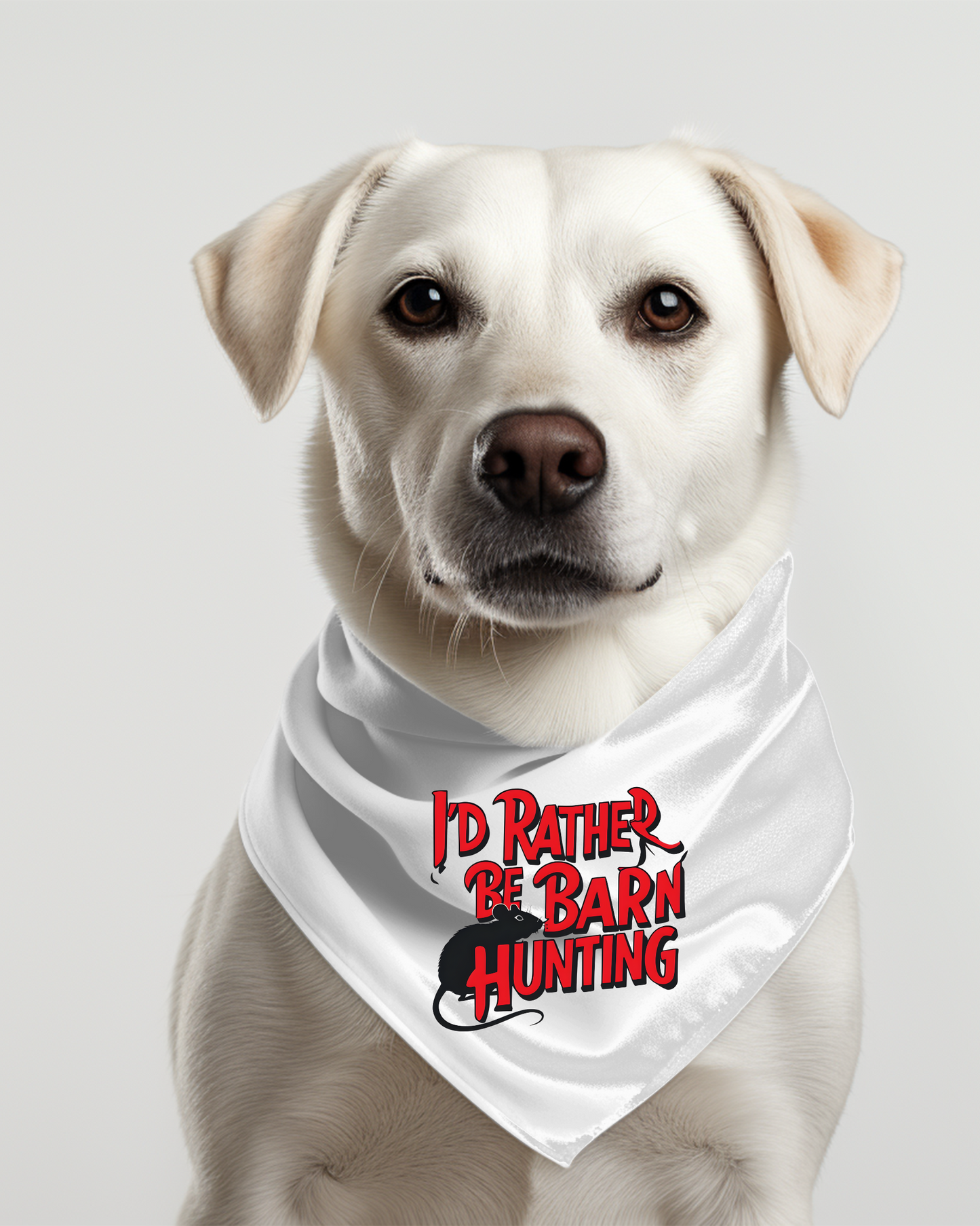 Funny Barn Hunt Pet Bandana "I'd Rather Be Barn Hunting"