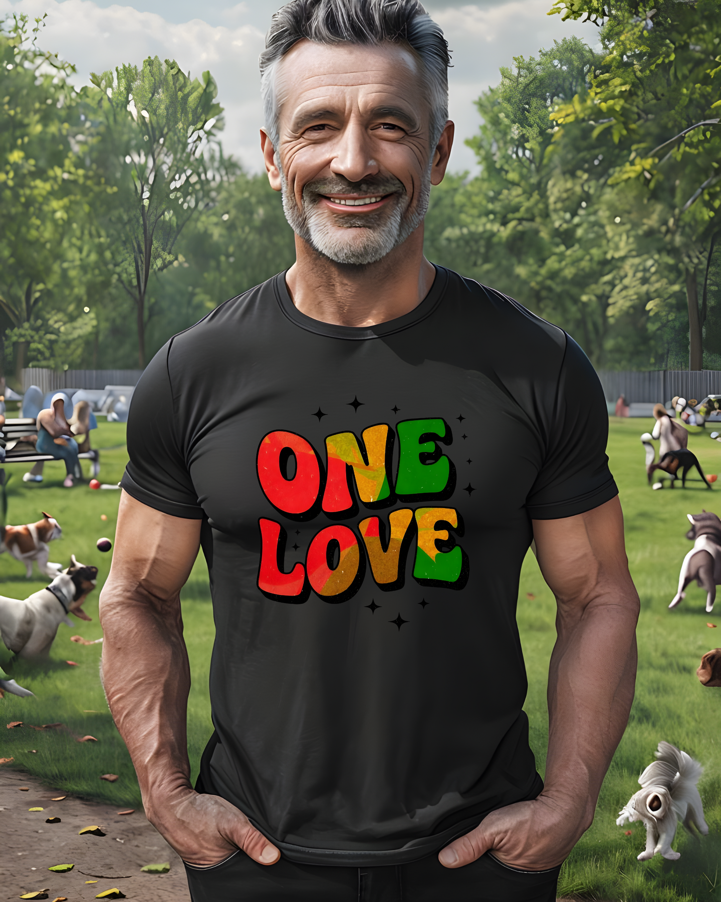"ONE LOVE" Unisex Heavy Cotton Tee