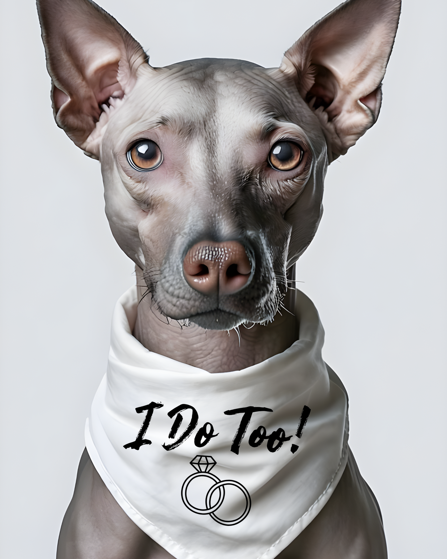 "I Do Too" Engagement Pet Bandana