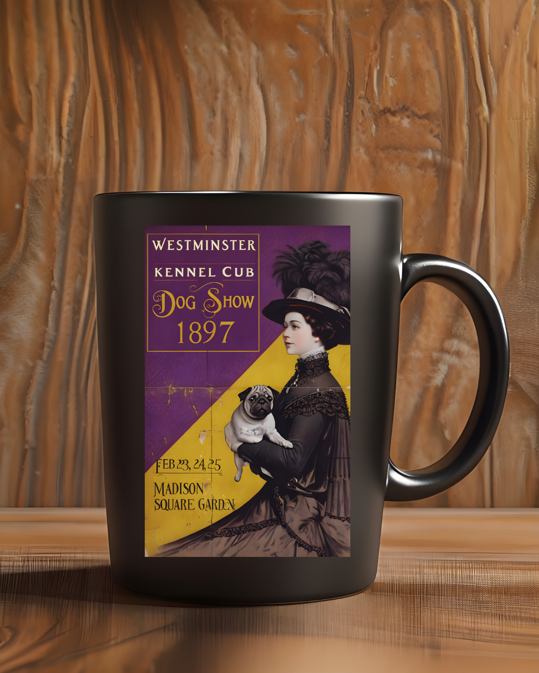 Whimsical Vintage Westminster KC Black Mug (15oz)