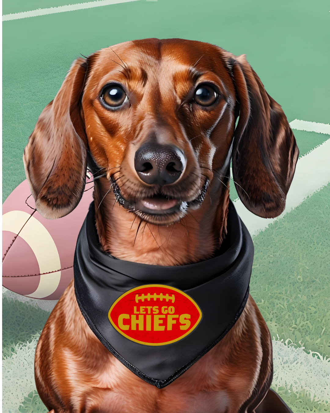 Let's go Chiefs Kansas City Pet Bandana