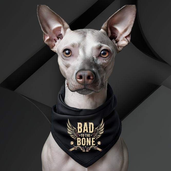 Bad to the Bone Pet Bandana - Cool Dog Accessory for Pets
