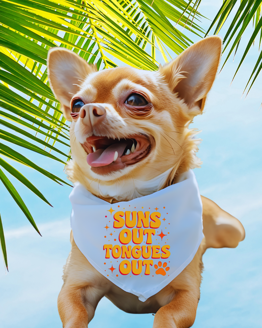 Summer Pet Bandana - 'Suns Out Tongues Out'