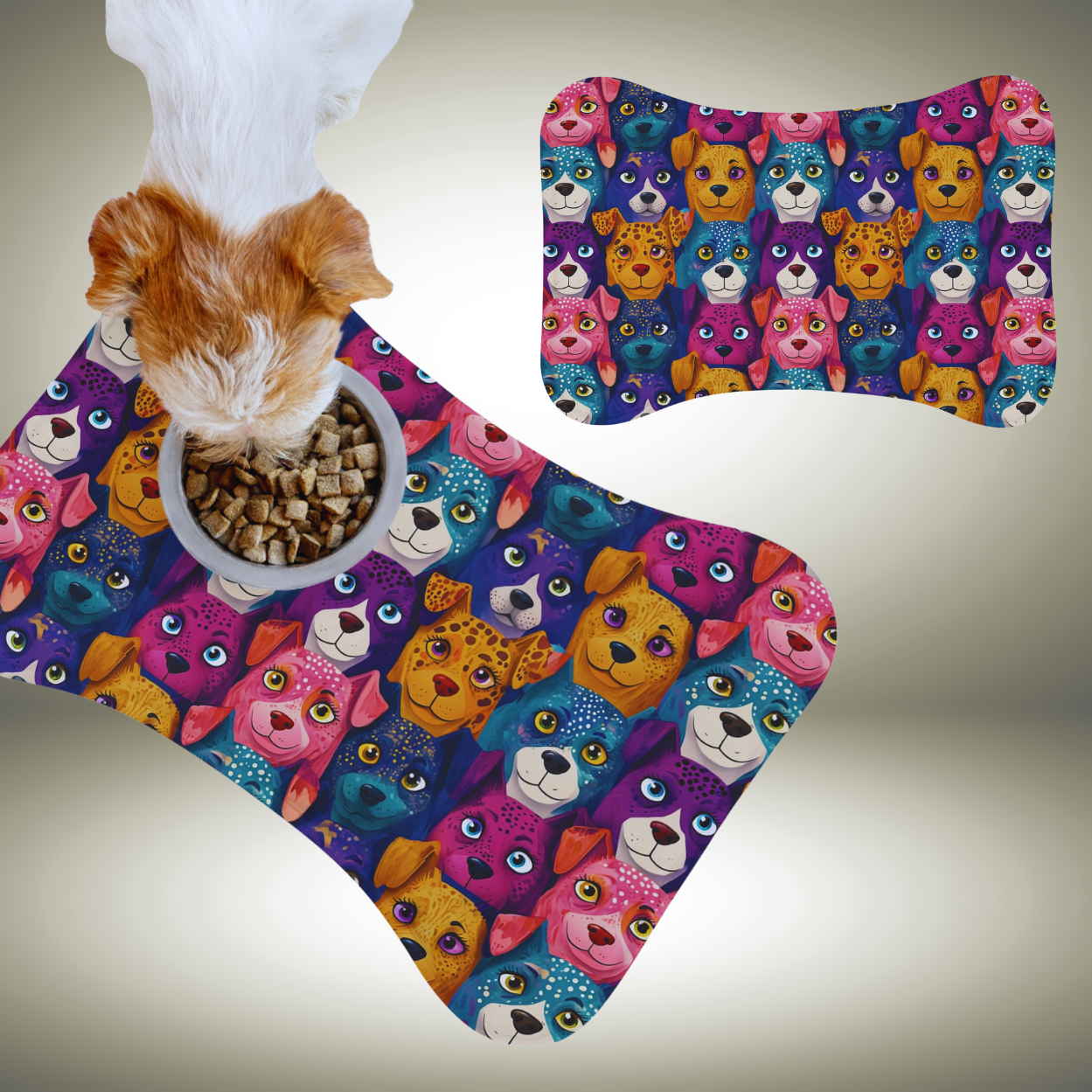 Dog art Pet Feeding Mat