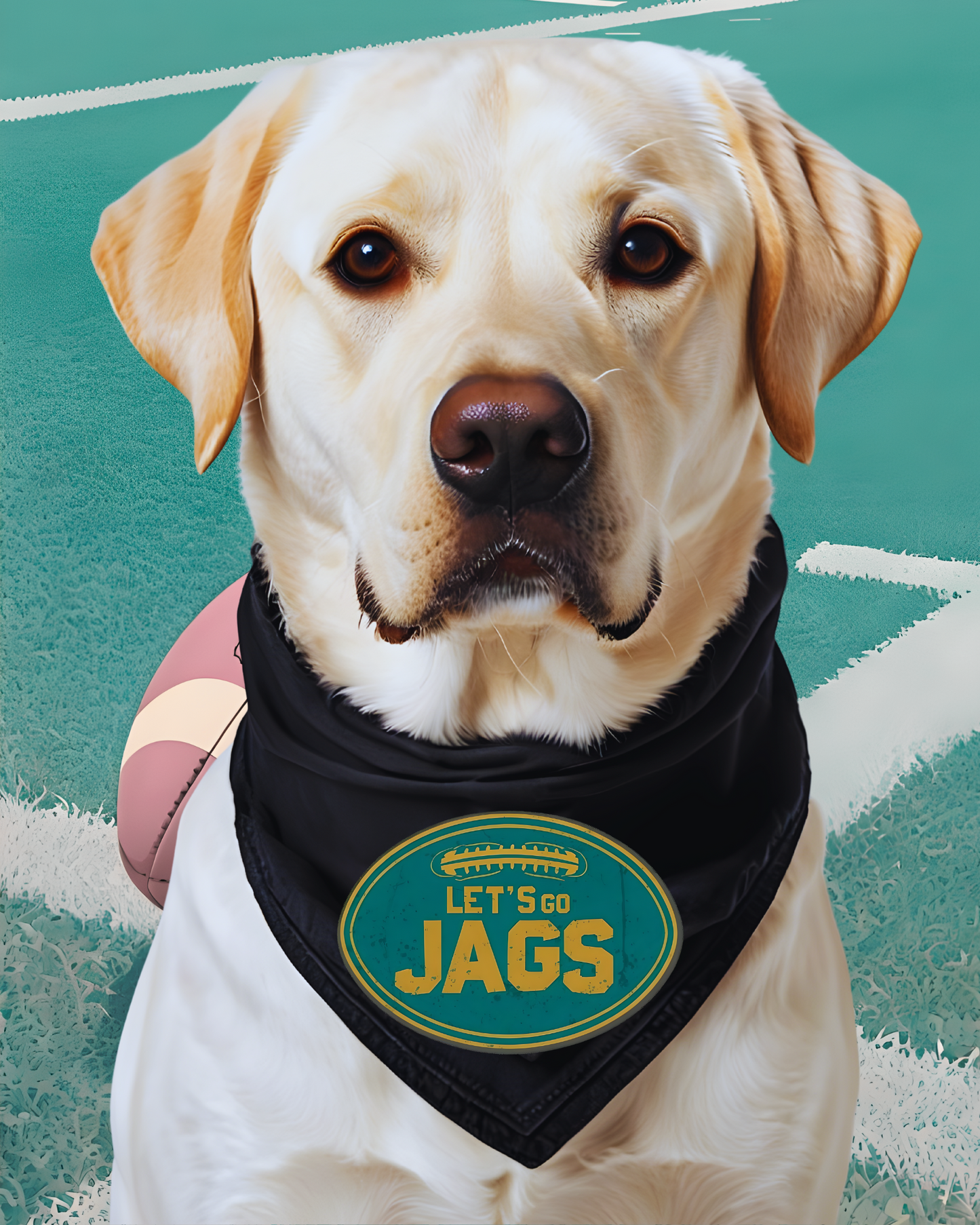 Jacksonville Jaguars Pet Bandana for Game Days, Pet Gift, Dog Lover's Must-Have, Lets Go Jags