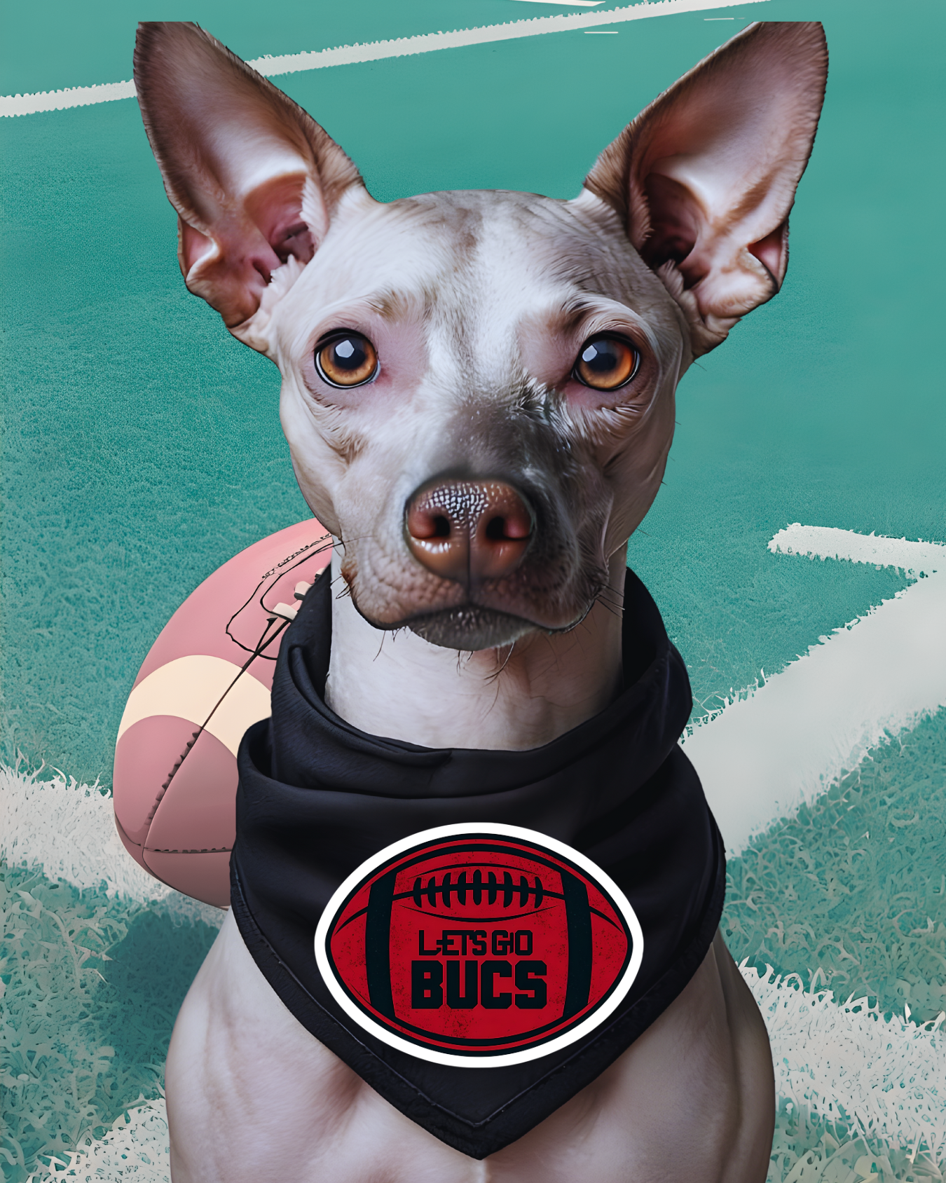 Tampa Bay Bucs NFL Pet Bandana - Sporty Dog Accessory, Tailgating Gear, Dog Outfit, Football Fan Fashion