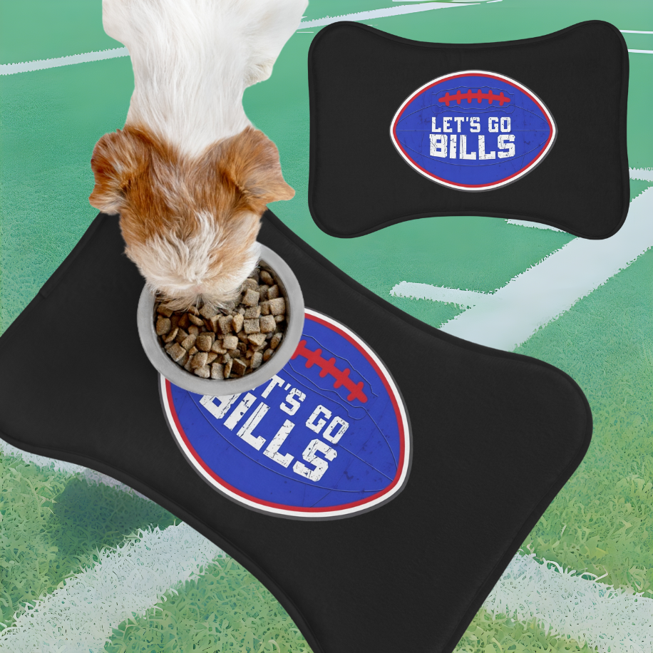 NFL Pet Feeding Mats, Let's Go Bills Pet Mat