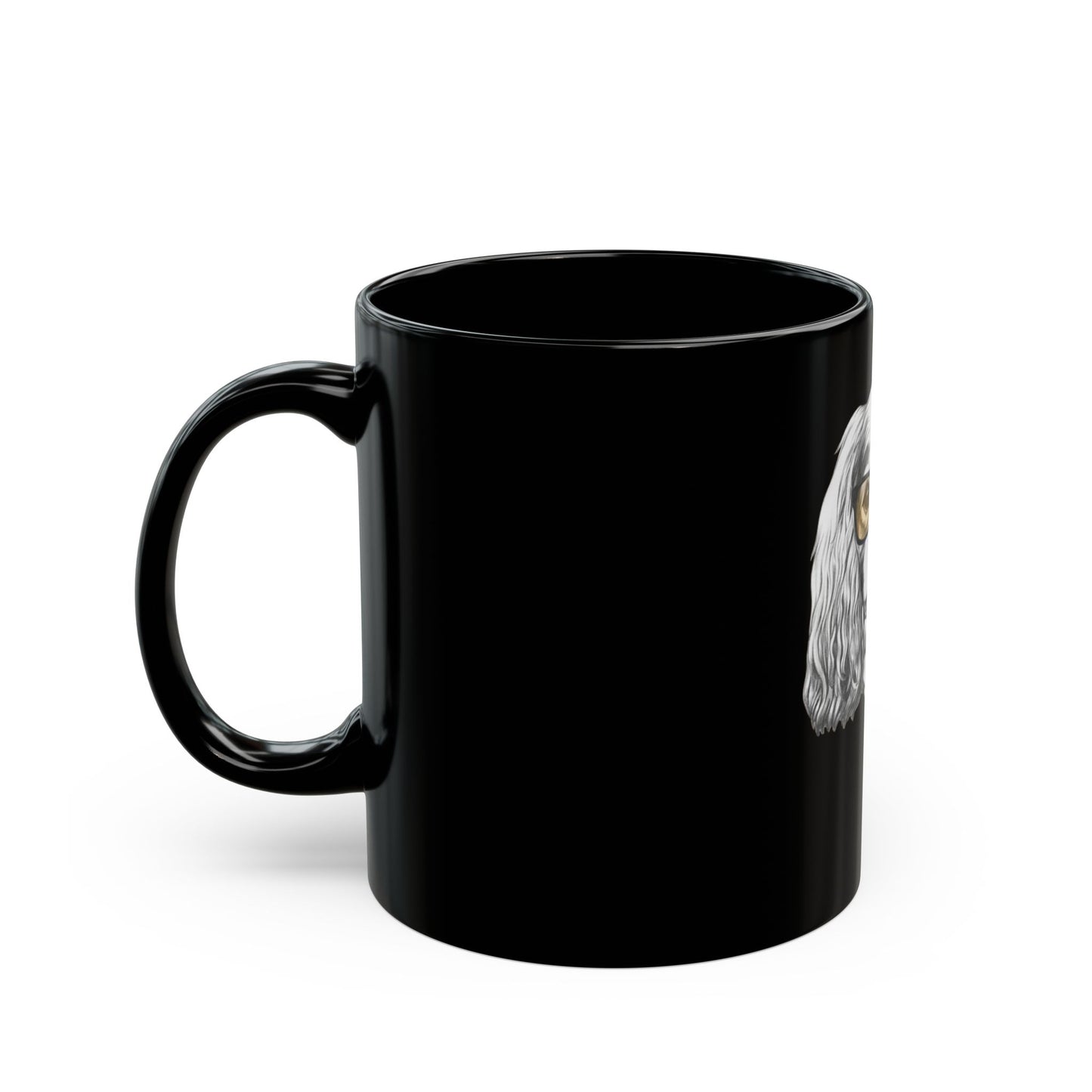 Hipster dog- Cavalier King Charles Spaniel Black Mug (11oz, 15oz)