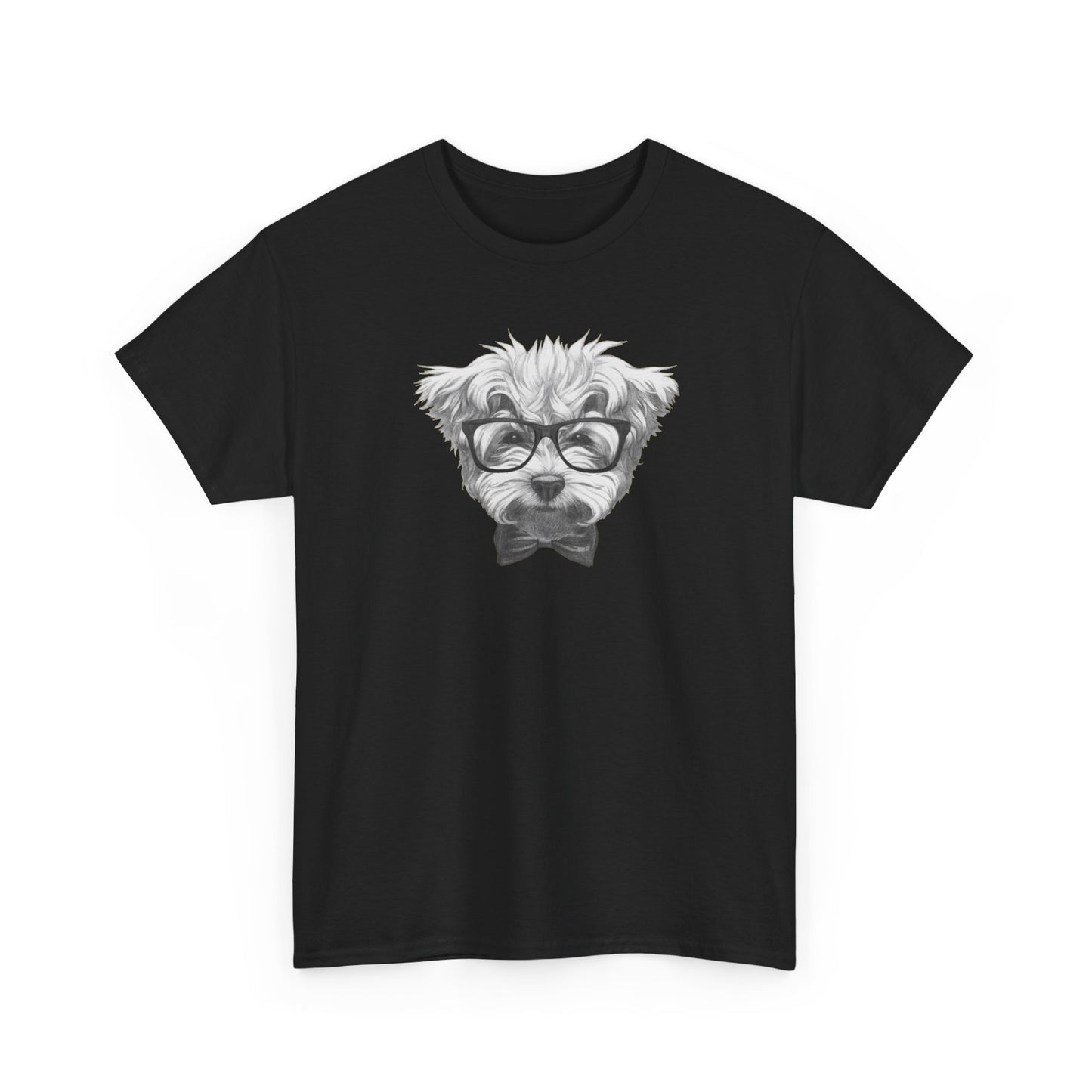 Hipster Maltese Unisex Heavy Cotton Tee