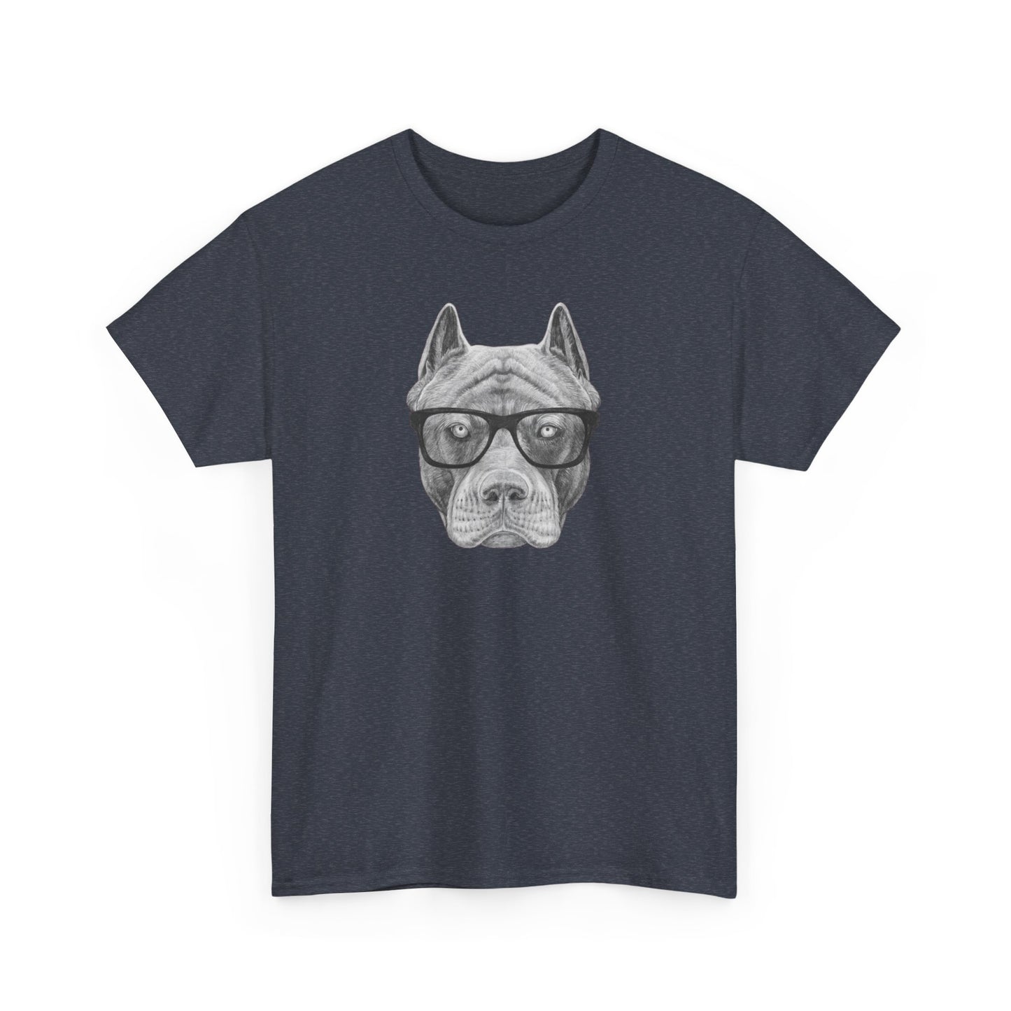 Hipster American Staffordshire Terrier/ Pit Bull Unisex Heavy Cotton Tee