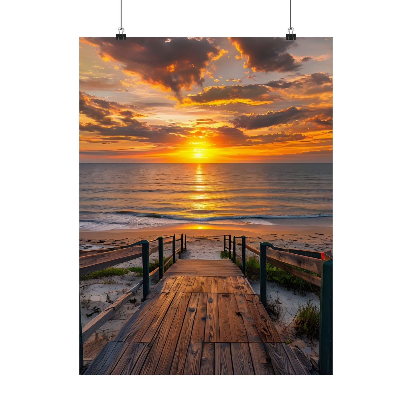 Flagler Beach Sunrise "Lucky 13th" Satin Posters(300gsm)
