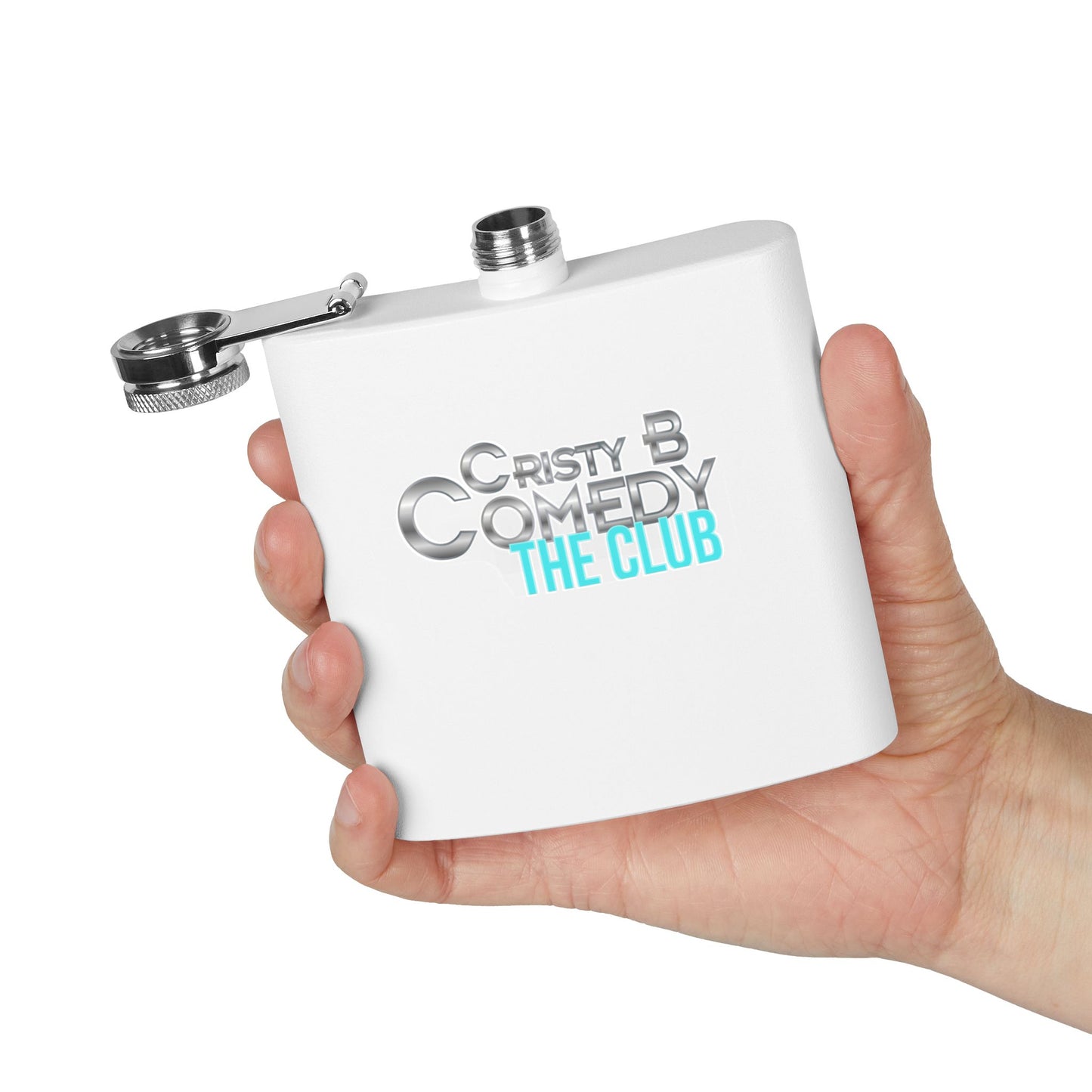 Cristy B Comedy Stainless Steel Flask, 6oz