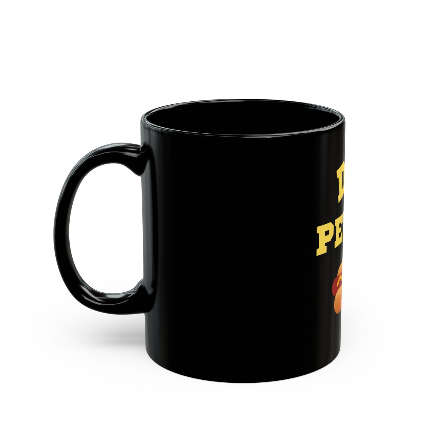 "Dog Person" (Hot Dog) Black Mug (11oz, 15oz)