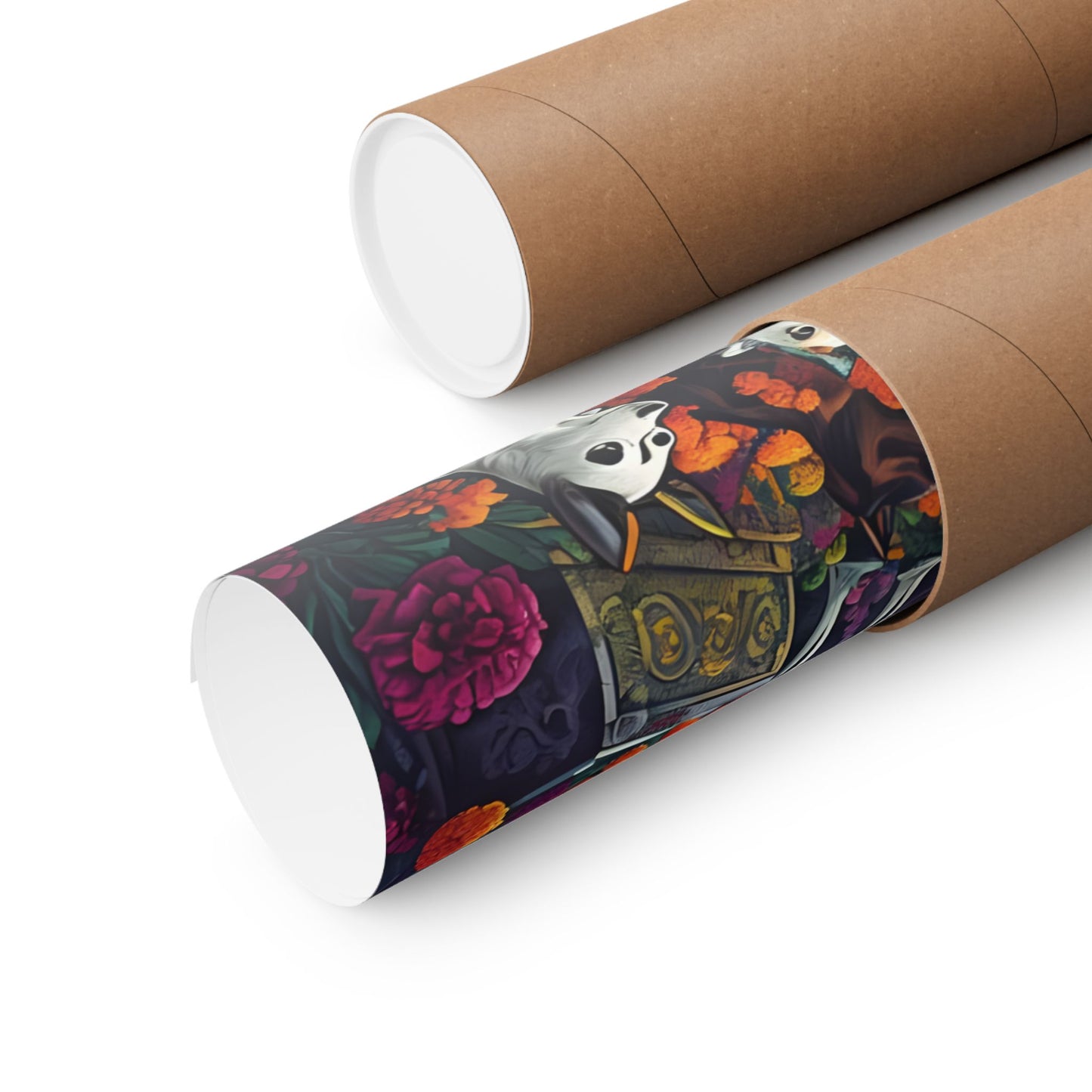 Dia de los Muertos Matte Vertical Poster - Vibrant Skeleton Art for Home Decor