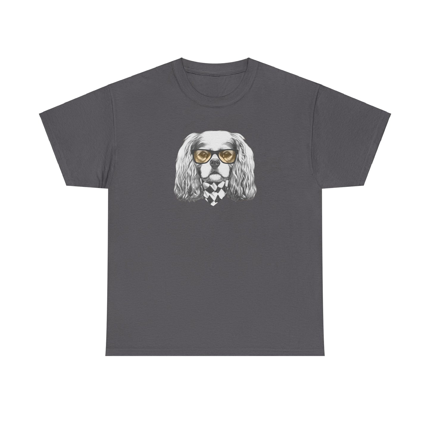 Hipster CAVALIER KING CHARLES SPANIEL Unisex Heavy Cotton Tee