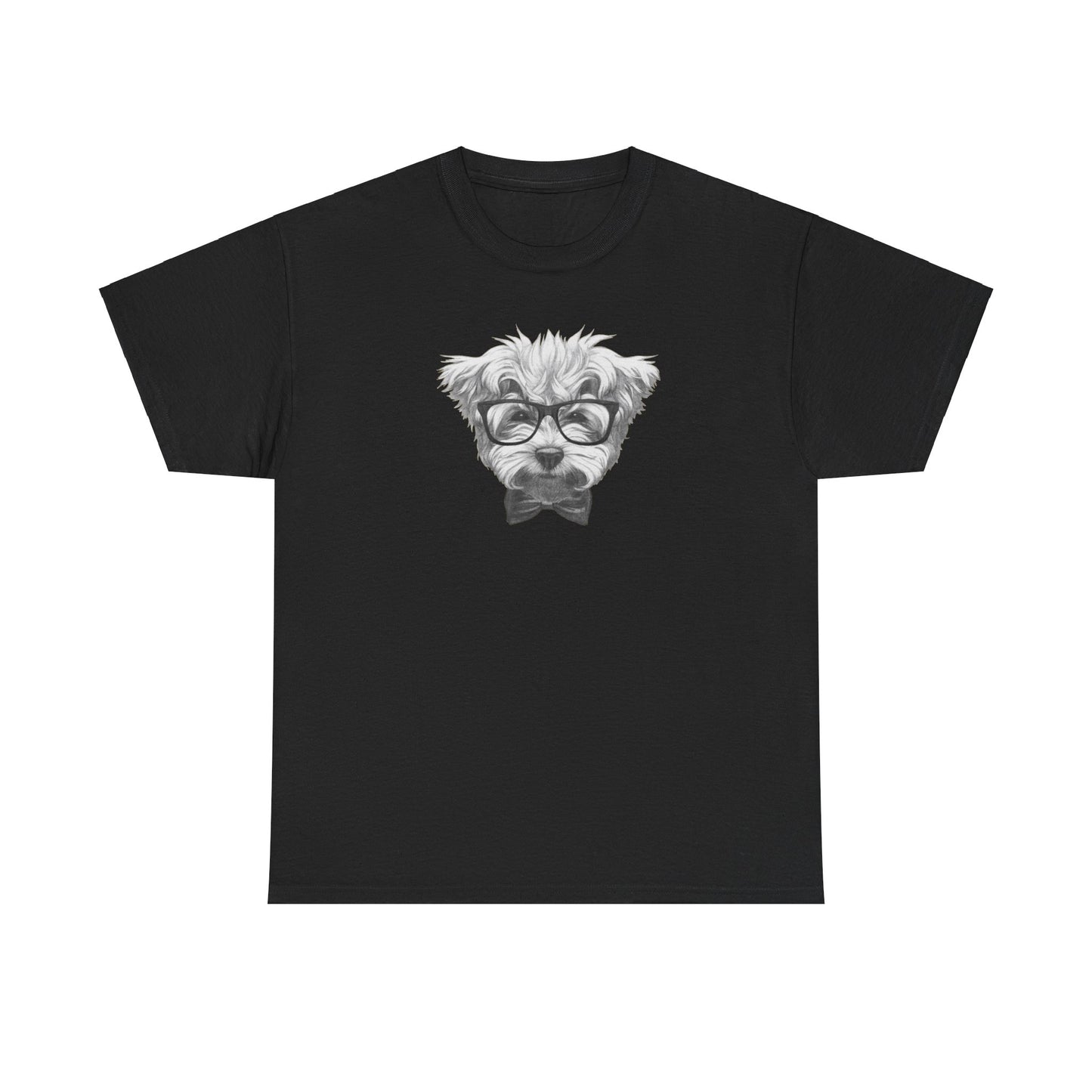 Hipster Maltese Unisex Heavy Cotton Tee