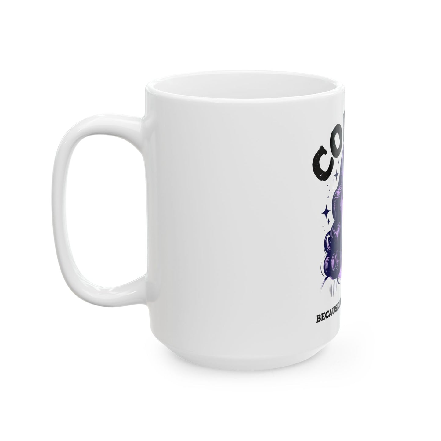 Coffee Mug - 'Because Murder is Wrong' Retro Design - Perfect for Coffee Lovers and Gift Giving