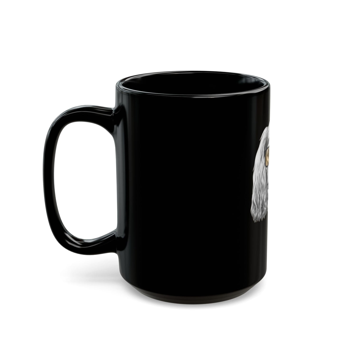 Hipster dog- Cavalier King Charles Spaniel Black Mug (11oz, 15oz)