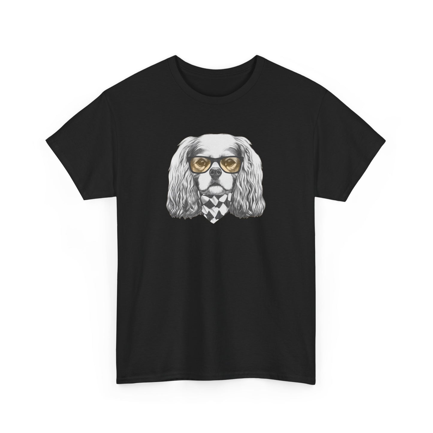 Hipster CAVALIER KING CHARLES SPANIEL Unisex Heavy Cotton Tee