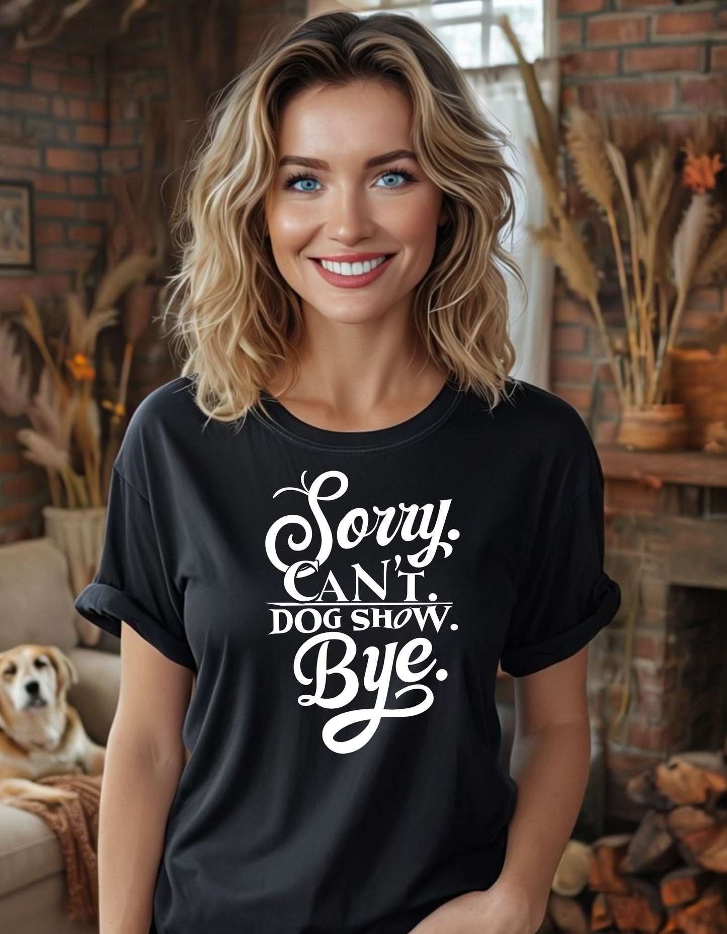 Funny Dog Show Unisex Heavy Cotton Tee “Sorry.Can’t. Dog Show. Bye.