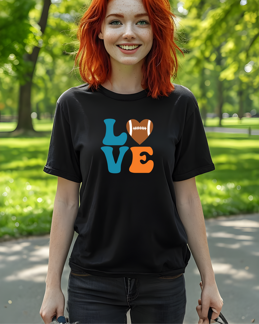 LOVE Miami Dolphins Unisex Heavy Cotton Tee
