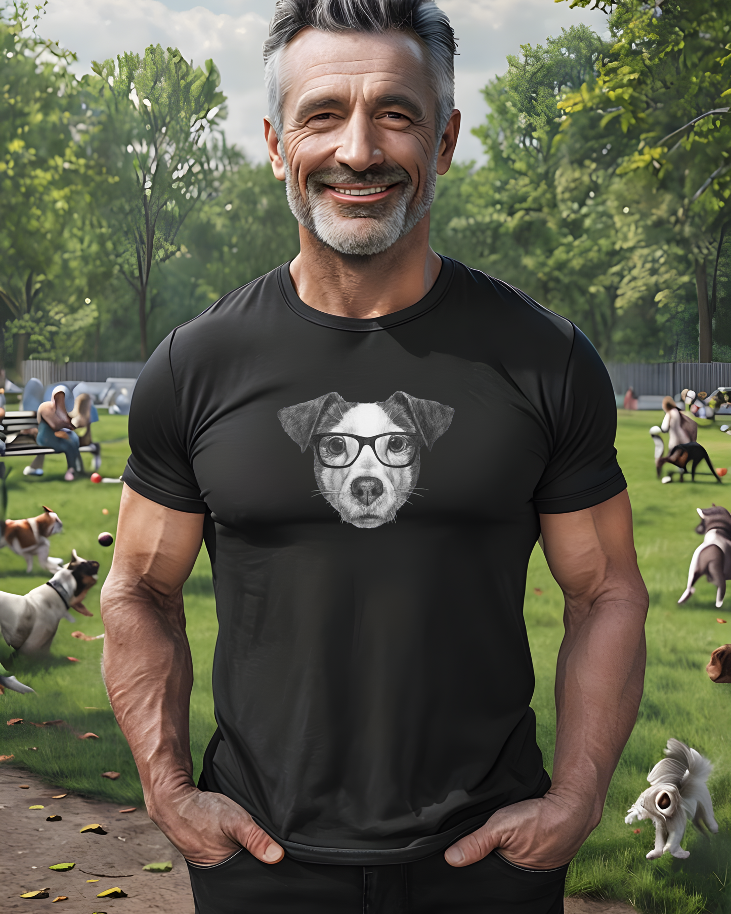 Hipster JACK RUSSELL TERRIER Unisex Heavy Cotton Tee