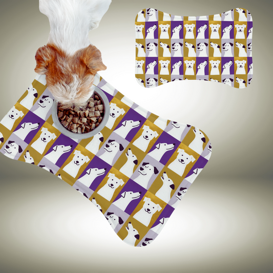 Dog Print Pet Feeding Mat